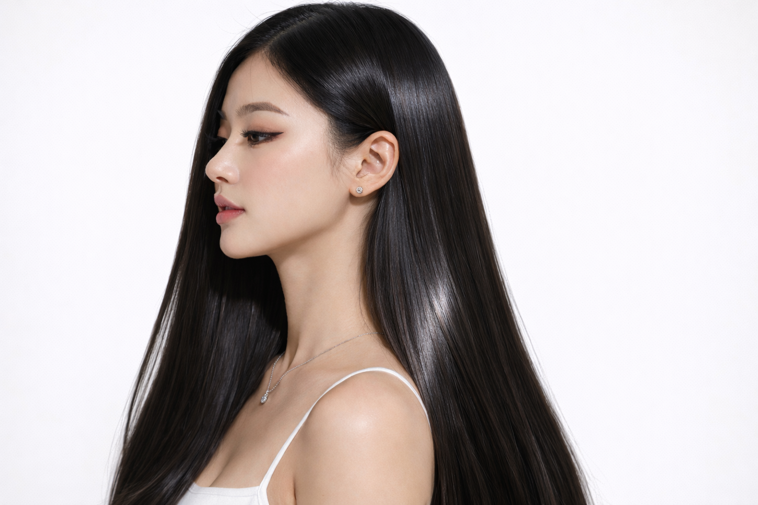 Asian girl with perfect glass hair, Best Hair Care Brands to Get Meet Glass Hair Trend Perfectly