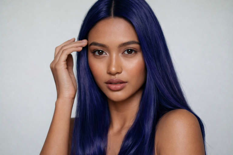 a Burmese girl with midnight blue hair, Sunlit & Spellbinding: Rich Girl Hair Colors Made for Brown Skin