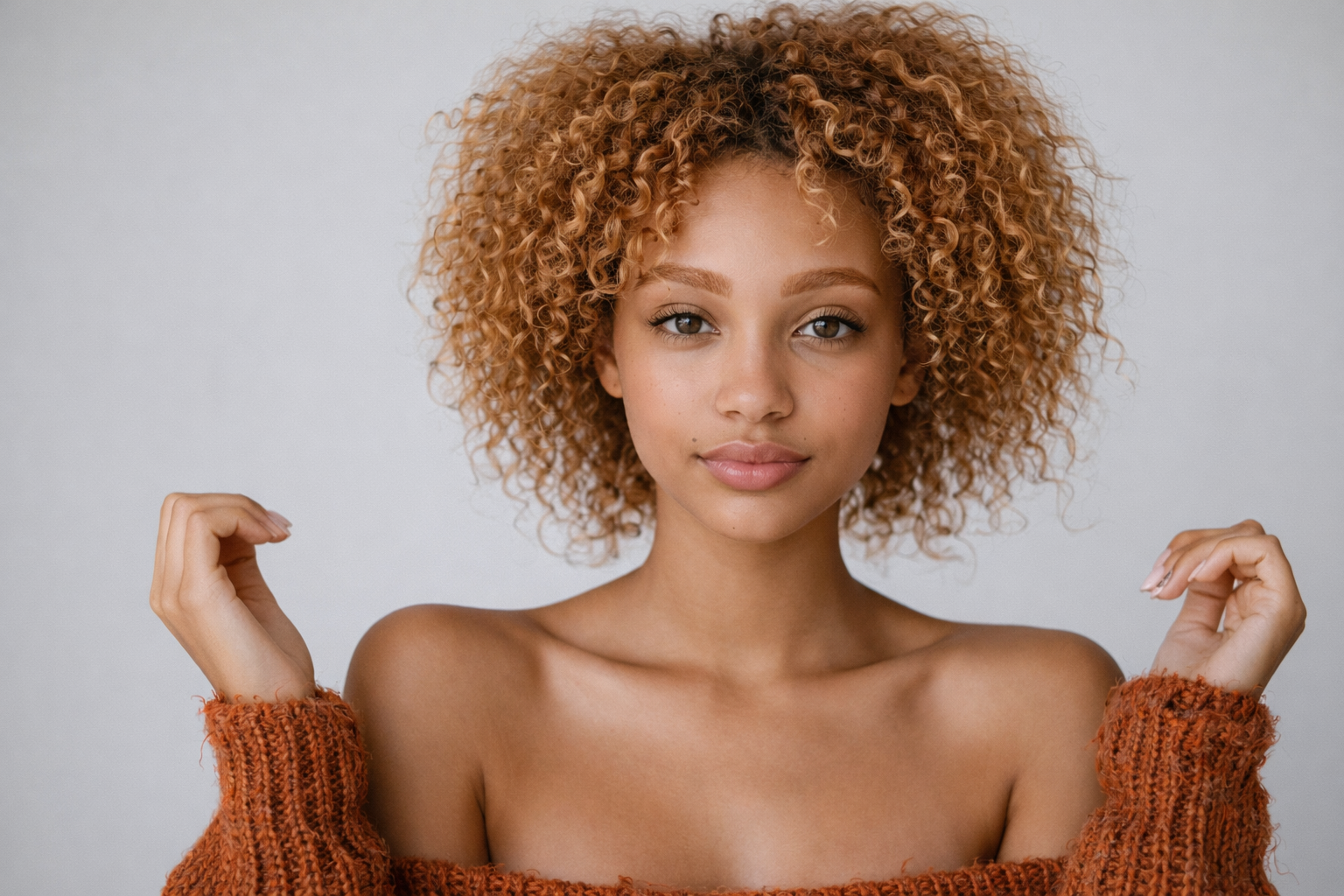 beautiful brown woman with caramel hair and eyebrows, Difference Between Dyeing and Bleaching Eyebrows